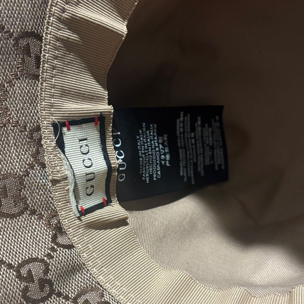 Beige Monogram Bucket Hat - Picture 2 of 2